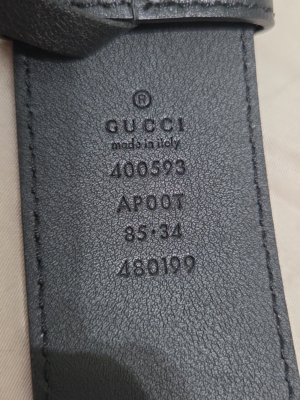 Gucci Marmont Black Leather Belt with Gold Double G Buckle - Picture 7 of 16